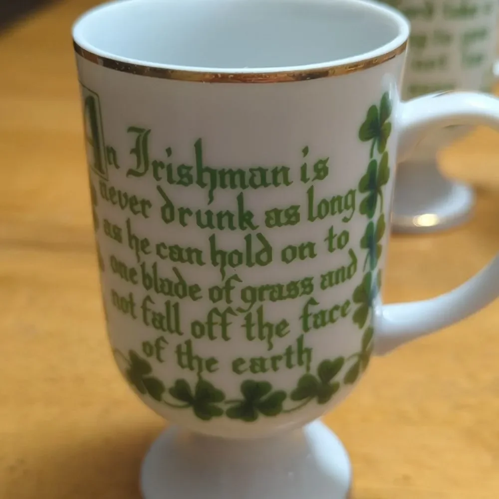 Vintage Irish Coffee Mugs  Japan circa 1970s set of 4